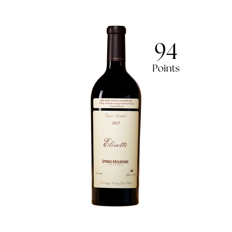 Spring Mountain Vineyard Spring Mountain District Elivette Red Blend Napa Valley CA 2017