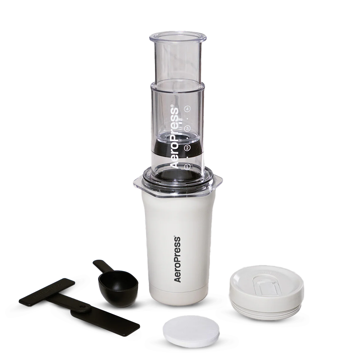 AeroPress Go Plus in cream